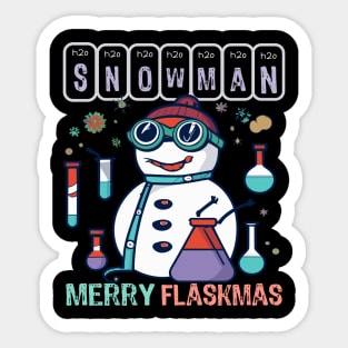 Merry Flaskmas - For Science Scientist Christmas Sticker